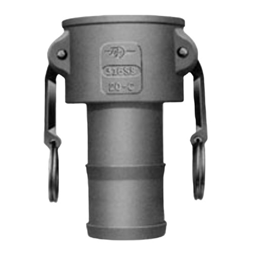 Coupler, Type C,  Cam and Groove, Coupler, 3/4 in, Female Coupler x Hose Shank End, Domestic