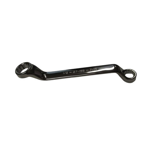Box End Wrench, Imperial, Offset, 12 -Point, 5-1/2 in Lg, 45 deg Offset, 0.843 in Wd Box End, Short Arm