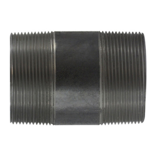 Pipe Nipple, 3 in, NPT End, SCH 40, 2500 psi, -200 to 150 deg F, Seamless,  Welded, Grade B Steel, Black