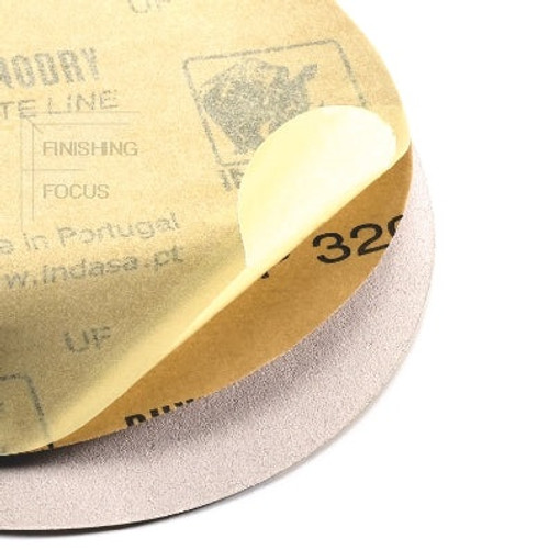 INDASA WhiteLine Self Adhesive Disc, 5 in Dia Disc, Aluminium Oxide Abrasive, Latex Paper Backing, D Backing