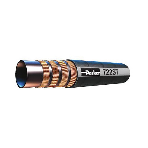PARKER 722TC/ST Hydraulic Hose, High Pressure, 100 ft Lg, 4000 psi Working, -40 to 125 deg C, Black, Domestic