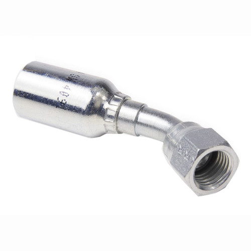 PARKER Hydraulic Elbow, Global 56 Series, Short Drop, Hose x Female 37 deg JIC Swivel End, 45 deg, 5000 psi, Steel, Domestic