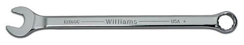 Combination Wrench, Longer Length, Alloy Steel, Satin Chrome Coated, Industrial Heavy Duty, Imperial, 1/2 to 2/3 in