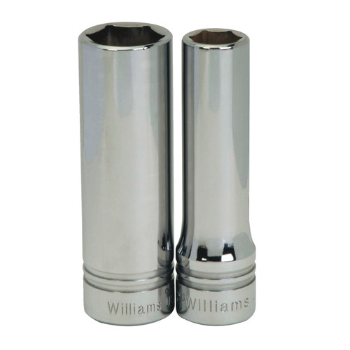Socket, Imperial, Square Drive, 1/2 in Drive, Deep Socket, 3-1/4 in Lg, 6 -Point, Alloy Steel