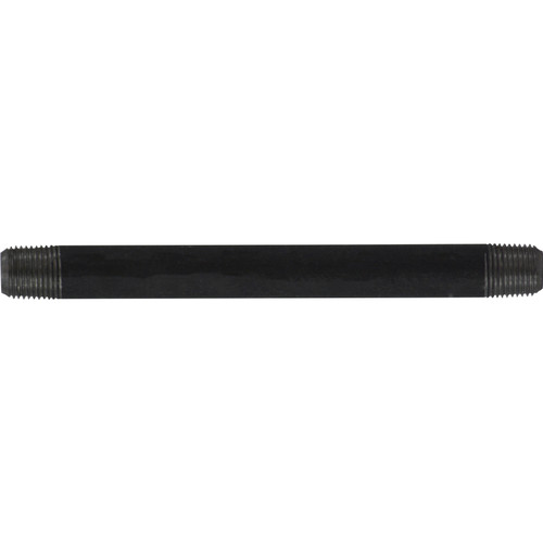 Pipe Nipple, 1/8 in-27, NPT End, SCH 40, 700 psi, -200 to 150 deg F, Seamless,  Welded, Grade B Steel, Black