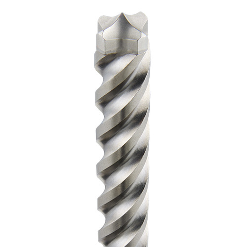 MILWAUKEE Rotary Hammer Drill Bit, 4-Cutter, Hole Drilling, Spiral Flute, 45/64 in Shank, SDS-Max Shank, Bright MILWAUKEE Rotary Hammer Drill Bit, 4-Cutter, Hole Drilling, Spiral Flute, 45/64 in Shank, SDS-Max Shank, Bright