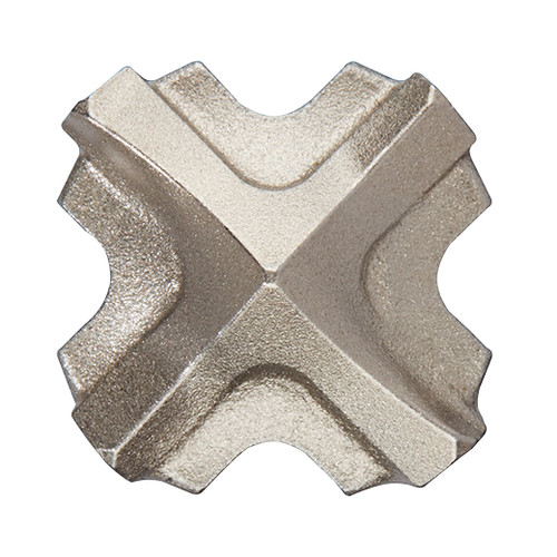 MILWAUKEE Rotary Hammer Drill Bit, 4-Cutter, Hole Drilling, Spiral Flute, 45/64 in Shank, SDS-Max Shank, Bright