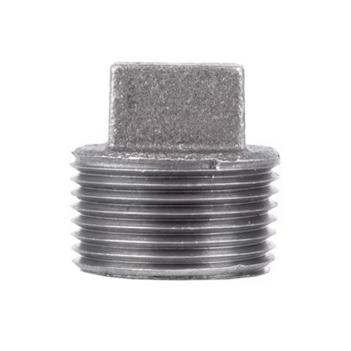 Head Plug, Black, Square, Plug, Cast Iron