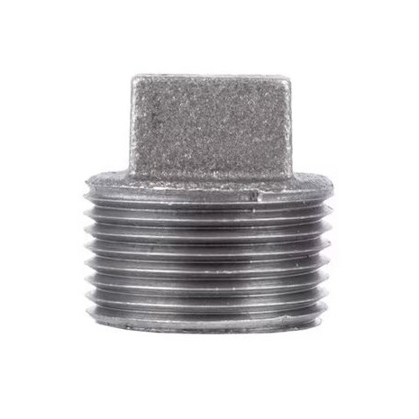 Head Plug, Black, Square, Plug, Cast Iron