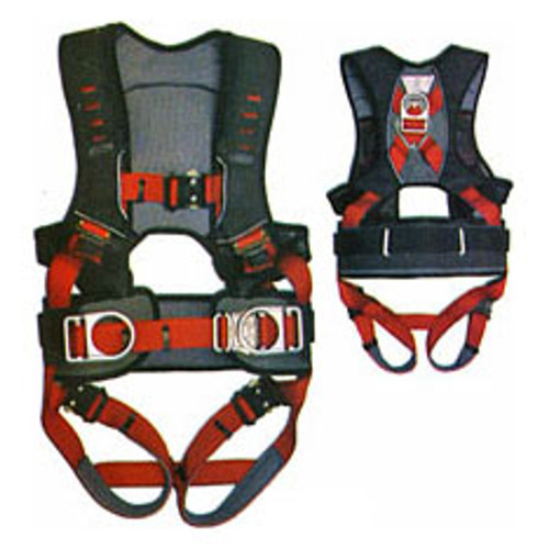 Fall Harness, Quick-Connect Chest Strap Buckle, Polyester Strap, Full Body