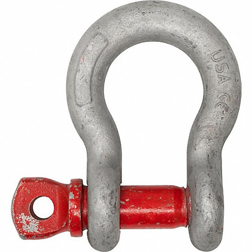 Anchor Shackle, Type D, Screw Pin, Carbon Steel Body, Alloy Steel Pin, Galvanized