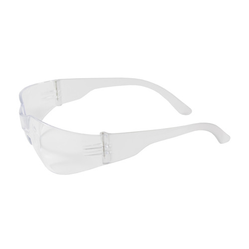 PIP Safety Glasses, One-Fit, Anti-Scratch Lens, Rimless, Clear Frame, Polycarbonate Frame