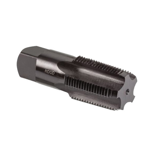 RIDGE Pipe Tap, Straight Flute, Imperial, Tapered Chamfer, 1-3/4 in Lg Thread, 4 -Flute, Right Hand Cut