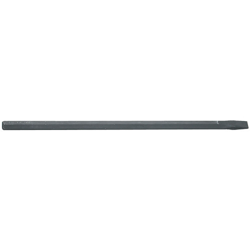 Cold Chisel, Flat Tip, Hex Stock, Steel Tip, 12 in Lg, Steel, Extra Long,  Heavy Duty