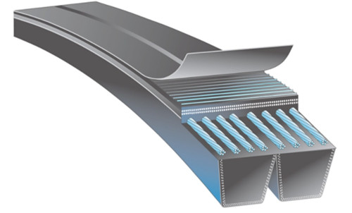 GATES V-Belt, Heavy Duty, 5V Section, 2.69 in Wd Top, 1/2 in Thk, 4 -Rib, 7.958 in Min Dia Pulley, 4 -Band
