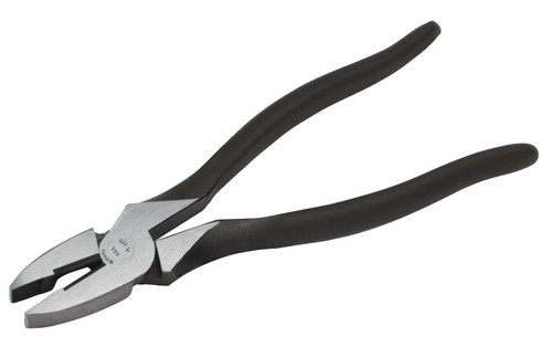 Combination Plier, Industrial Grade, Diamond Serrated Jaw Surface, 1 Side Cutter, Bare Steel Handle
