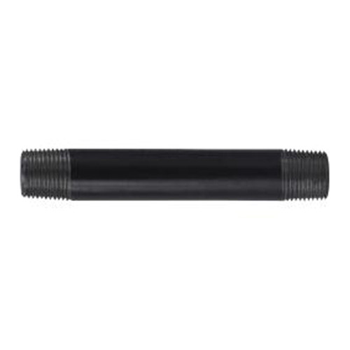 Pipe Nipple, 3/8 in, MNPT End, SCH 40, 700 psi, -200 to 150 deg F, Welded, Steel, Black, Import
