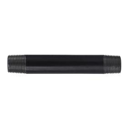 Pipe Nipple, 3/8 in, MNPT End, SCH 40, 700 psi, -200 to 150 deg F, Welded, Steel, Black, Import