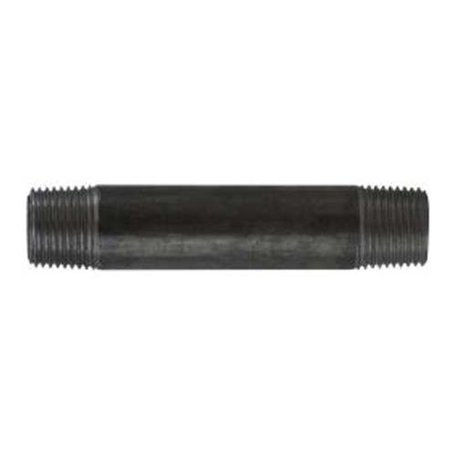 Pipe Nipple, 1/2 in, MNPT End, SCH 40, 700 psi, -200 to 150 deg F, Welded, Steel, Black, Import Pipe Nipple, 1/2 in, MNPT End, SCH 40, 700 psi, -200 to 150 deg F, Welded, Steel, Black, Import