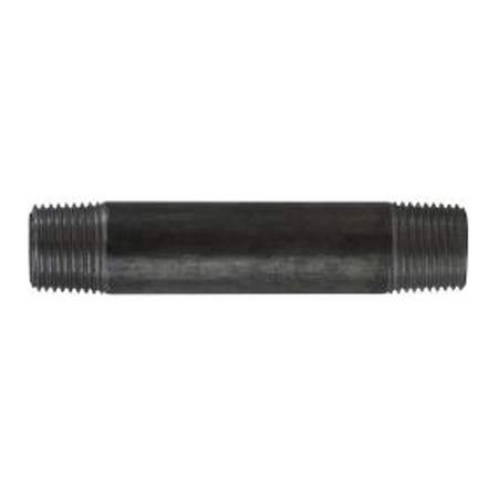 Pipe Nipple, 1/2 in, MNPT End, SCH 40, 700 psi, -200 to 150 deg F, Welded, Steel, Black, Import
