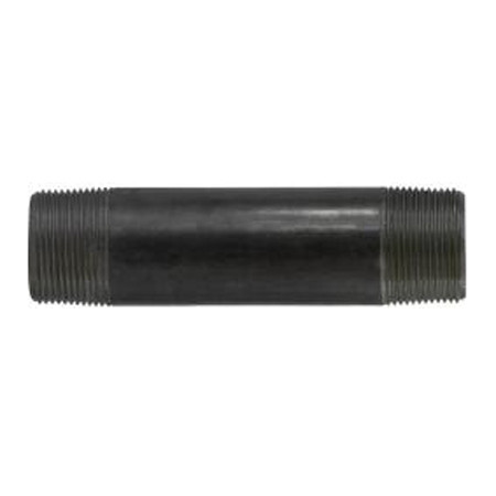 Pipe Nipple, 1-1/4 in, MNPT End, SCH 40, 1300 psi, -200 to 150 deg F, Welded, Steel, Black, Import