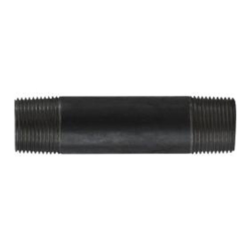 Pipe Nipple, 1 in, MNPT End, SCH 40, 700 psi, -200 to 150 deg F, Welded, Steel, Black, Import Pipe Nipple, 1 in, MNPT End, SCH 40, 700 psi, -200 to 150 deg F, Welded, Steel, Black, Import
