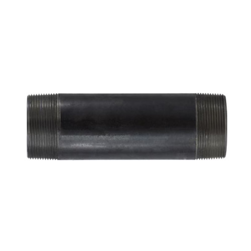 Pipe Nipple, Standard, 2 in, MNPT End, SCH 40, 2500 psi, -200 to 150 deg F, Welded, Steel, Black, Import Pipe Nipple, Standard, 2 in, MNPT End, SCH 40, 2500 psi, -200 to 150 deg F, Welded, Steel, Black, Import