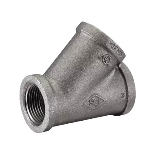 Lateral Wye, Lateral, Wye, NPT End, 150 lb, Malleable Iron, Black