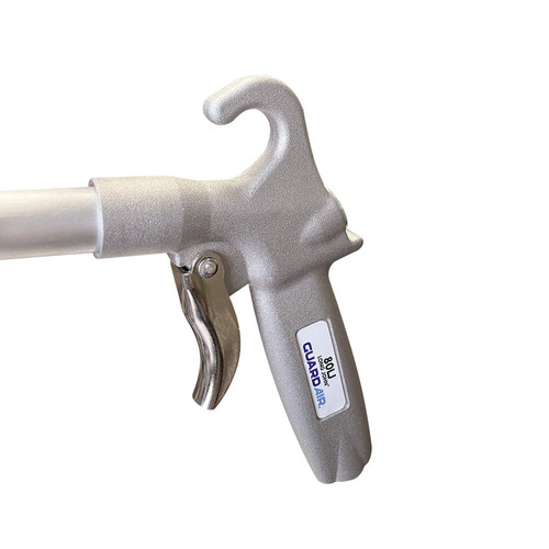 Safety Blow Gun, Solid Conical Tip, 120 psi Working, 1/4 in FNPT Thread, Aluminium, Gray, Domestic