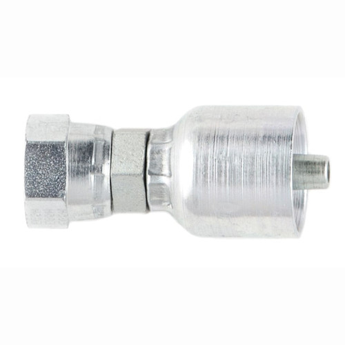 PARKER 43 Series Hydraulic Hose Fitting,Crimp Style, Straight,FNPSM Swivel 60 deg Cone End,70 deg F,Steel,Domestic