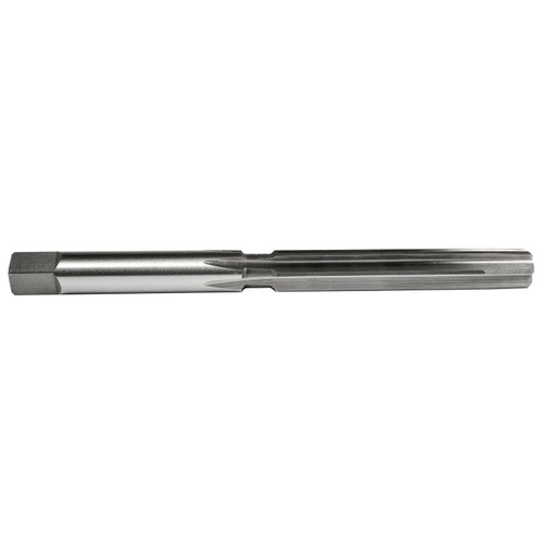 DORMER Hand Reamer, Square Shank, Straight Flute, High Speed Steel, Bright, Right Hand Cut