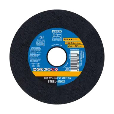 PFERD Cut-Off Wheel, 0.045 in Thk Wheel, 7/8 in Center Hole, 46 Grit, Medium, Aluminium Oxide Abrasive, Type 1