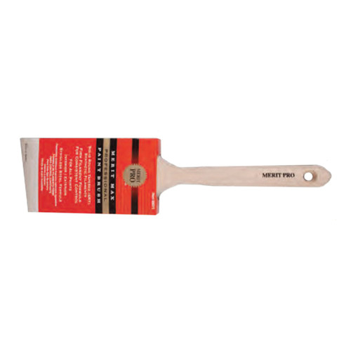 Paint Brush, Stainless Steel Ferrule, Unvarnished, Wood Handle, 2 to 3 in
