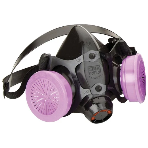 Half Mask Respirator, Air Purifying, Type C, Adjustable Headstrap, Nylon,  Silicone, Blue