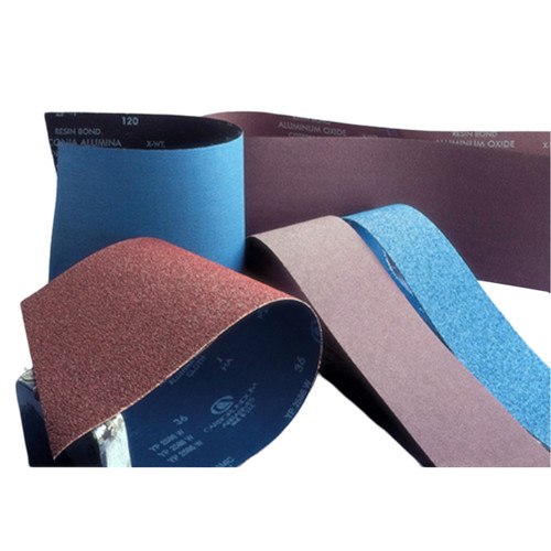 CARBORUNDUM Stationary Belt, 42 in Lg Belt, 1 in Wd Belt, Aluminium Oxide Resin Cloth Backing