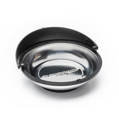 Magnetic Parts Tray, 6 in Dia, 5-1/2 in Lg, 9-1/2 in Wd, 1-3/4 in Ht, Steel, Full Polished Chrome