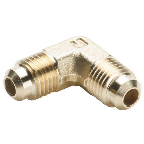 PARKER Union Elbow, Economical, 90 deg Elbow, 45 deg SAE Flare End, -65 to 250 deg F, Brass, Forged, Domestic