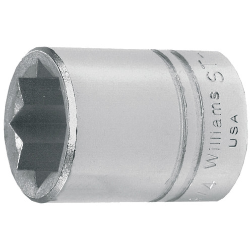 Socket, Standard, Imperial, Square Drive, 1/2 in Drive, Shallow Length Socket, 1-1/2 in Lg, 8 -Point