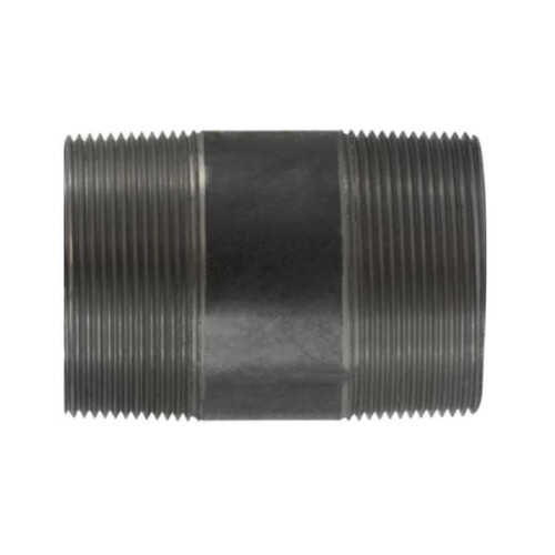 Pipe Nipple, 3 in, MNPT End, SCH 40, 2500 psi, -200 to 150 deg F, Welded, Steel, Black, Import
