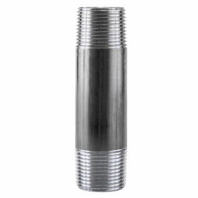 Pipe Nipple, 1 in, NPS End, SCH 40, 226 psi, 400 deg F, Welded, Steel, Black