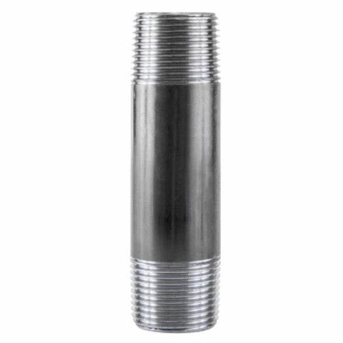 Pipe Nipple, 1 in, NPS End, SCH 40, 226 psi, 400 deg F, Welded, Steel, Black