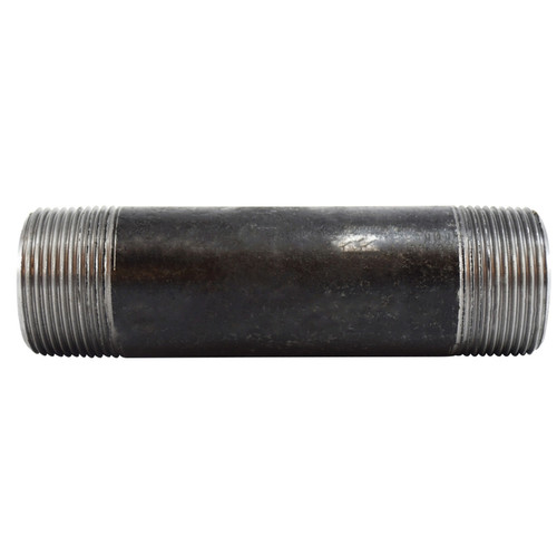 Pipe Nipple, 1-1/4 in, NPT End, SCH 80, 1900 psi, -200 to 150 deg F, Seamless,  Welded, Grade B Steel, Black