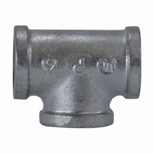 Tee, -20 to 350 deg F, Tee, FNPT End, Class 150, 150 lb, Hot Dipped Galvanized, Malleable Iron, 1/4 to 3 in