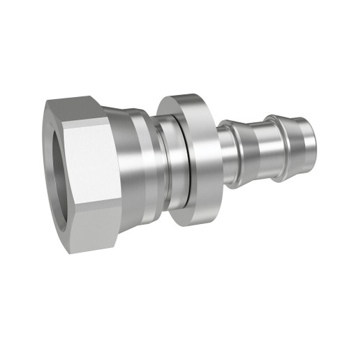 PARKER 82 Series Hydraulic Hose Fitting,Push On Field Attachable, Straight,FNPSM Swivel End,300 psi,70 deg F,Steel