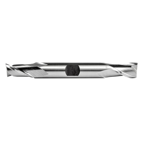 DORMER Square End Mill, Regular Length,  Double, 4-1/8 in Lg, 13/16 in Lg of Cut, 2 -Flute, Spiral Flute, Bright