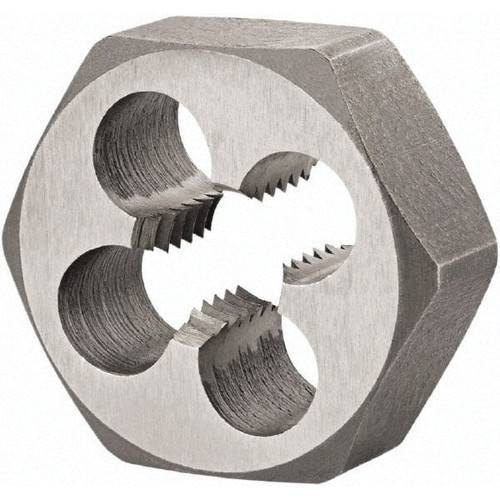 DORMER Hex Die, Metric, Right Hand Thread, High Speed Steel, Bright
