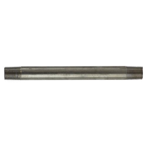 Pipe Nipple, 1/8 in-27, MNPT End, SCH 40, 150 psi WOG, -60 to 450 deg F, Welded, 316 Stainless Steel, Import