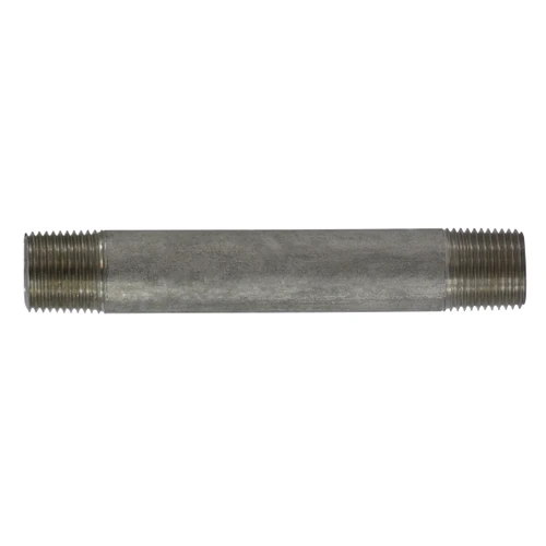 Pipe Nipple, 3/8 in-18, MNPT End, SCH 40, 150 psi WOG, -60 to 450 deg F, Welded, 316 Stainless Steel, Import