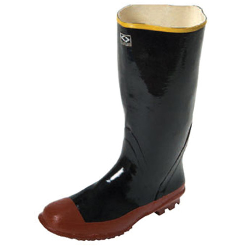 Knee Boot, Steel Toe, Non-Slip Sole, Rubber Outsole, Steel Shank, ANSI Z41 PT 91 Class 75, Black,  Red Sole