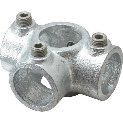 Pipe Cross, Three Socket, Cross, Malleable Iron, Galvanized